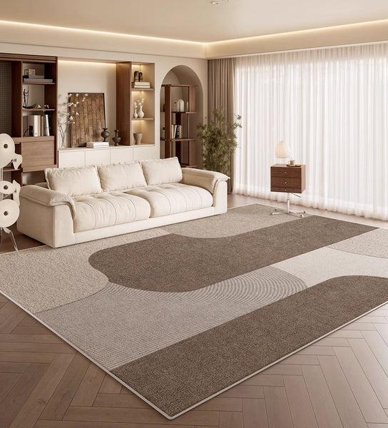 Modern Living Room Rug Placement Ideas, Extra Large Contemporary Area Rugs for Bedroom, Dining Room Floor Carpets, Living Room Modern Rugs-LargePaintingArt.com