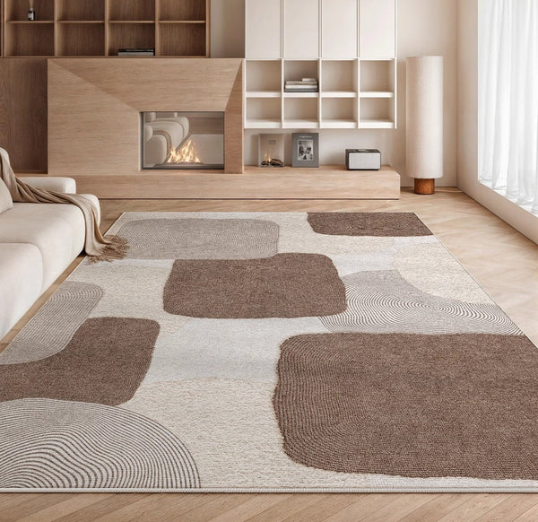 Unique Large Contemporary Floor Carpets for Living Room, Dining Room Modern Rugs, Extra Large Geometric Modern Rugs in Bedroom, Modern Rugs for Sale-LargePaintingArt.com