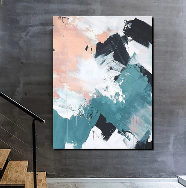 Contemporary Abstract Art, Bedroom Canvas Art Ideas, Large Painting for Sale, Buy Large Paintings Online, Simple Modern Art-LargePaintingArt.com