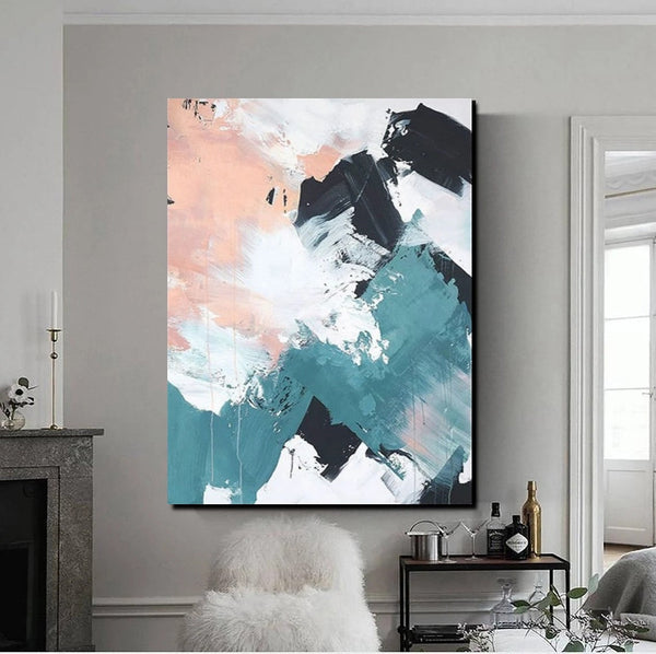 Contemporary Abstract Art, Bedroom Canvas Art Ideas, Large Painting for Sale, Buy Large Paintings Online, Simple Modern Art-LargePaintingArt.com