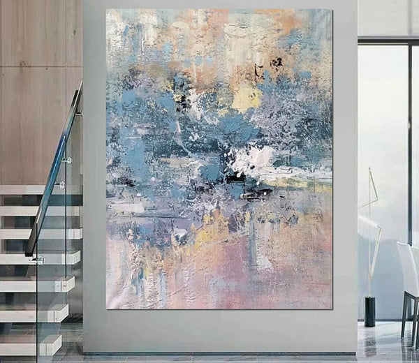 Simple Wall Art Ideas, Heavy Texture Painting, Bedroom Abstract Paintings, Modern Abstract Painting, Large Acrylic Canvas Paintings-LargePaintingArt.com