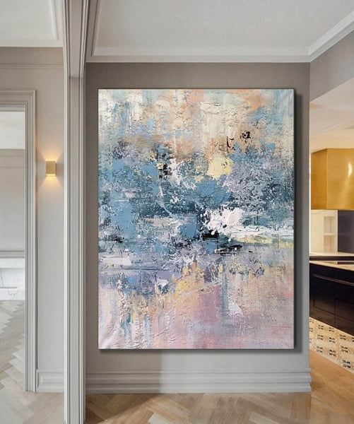 Simple Wall Art Ideas, Heavy Texture Painting, Bedroom Abstract Paintings, Modern Abstract Painting, Large Acrylic Canvas Paintings-LargePaintingArt.com