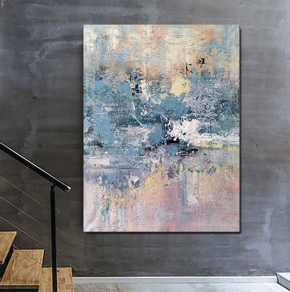 Simple Wall Art Ideas, Heavy Texture Painting, Bedroom Abstract Paintings, Modern Abstract Painting, Large Acrylic Canvas Paintings-LargePaintingArt.com