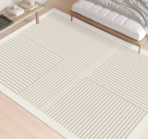 Simple Contemporary Modern Rugs, Modern Rugs for Dining Room, Modern Rugs for Living Room, Abstract Contemporary Rugs Next to Bed-LargePaintingArt.com