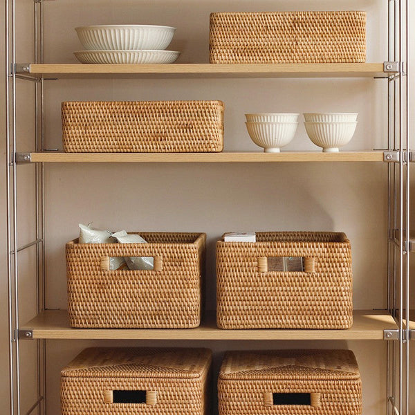 Storage Baskets for Toys, Rectangular Storage Basket for Shelves, Storage Basket with Lid, Storage Baskets for Bathroom, Storage Baskets for Clothes-LargePaintingArt.com