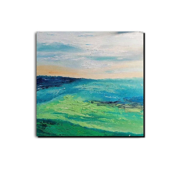 Landscape Acrylic Paintings, Abstract Landscape Painting, Modern Paintings for Living Room, Heavy Texture Painting, Large Painting Behind Sofa-LargePaintingArt.com