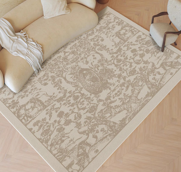 Thick Soft Rugs under Coffee Table, Contemporary Modern Rugs for Living Room, French Style Modern Rugs for Interior Design, Modern Rugs for Dining Room-LargePaintingArt.com