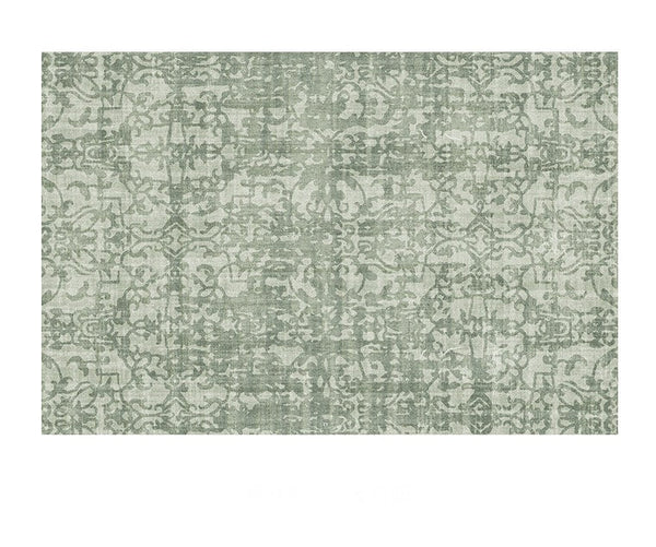 Green Soft Rugs for Living Room, Modern Rugs for Interior Design, French Style Modern Rugs for Bedroom, Contemporary Modern Rugs under Dining Room Table-LargePaintingArt.com