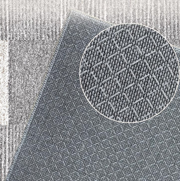 Dining Room Floor Rug, Large Gray Floor Rugs for Living Room, Modern Floor Rugs for Bedroom, Extra Large Geometric Modern Rugs for Office-LargePaintingArt.com