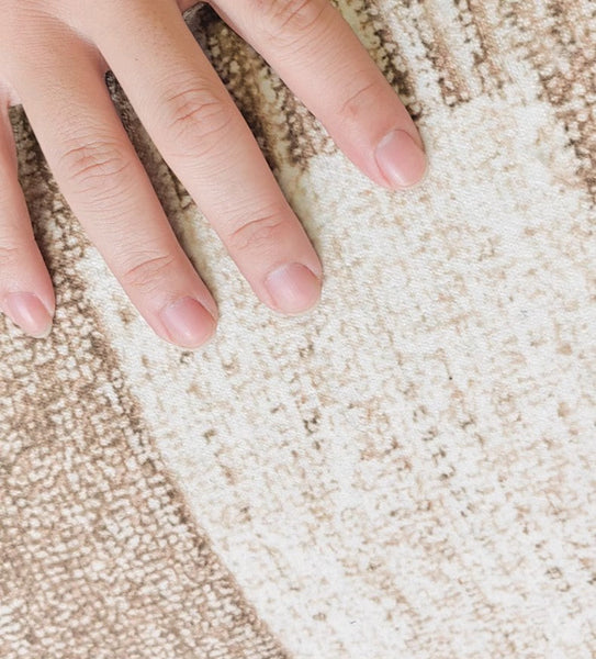 Mid Century Modern Rugs for Bedroom, Contemporary Abstract Rugs under Dining Room Table, Large Modern Rugs for Living Room-LargePaintingArt.com