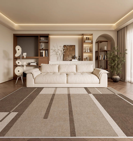 Dining Room Modern Rugs, Extra Large Geometric Modern Rugs in Bedroom, Unique Large Contemporary Floor Carpets for Living Room-LargePaintingArt.com