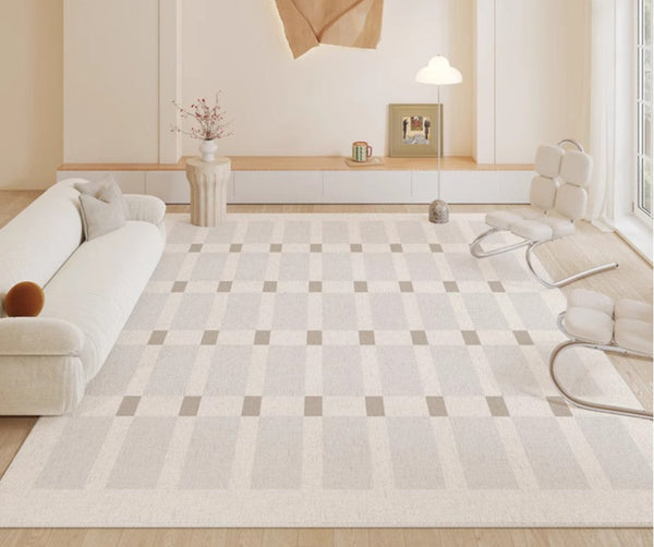 Unique Modern Rugs for Living Room, Abstract Geometric Modern Rugs, Contemporary Modern Rugs for Bedroom, Dining Room Floor Rugs-LargePaintingArt.com