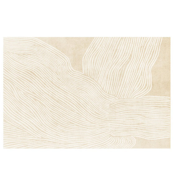 Thick Soft Floor Carpets for Living Room, Cream Color Modern Living Room Rugs, Dining Room Modern Rugs, Soft Contemporary Rugs for Bedroom-LargePaintingArt.com