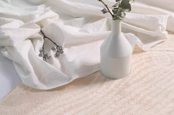Thick Soft Floor Carpets for Living Room, Cream Color Modern Living Room Rugs, Dining Room Modern Rugs, Soft Contemporary Rugs for Bedroom-LargePaintingArt.com