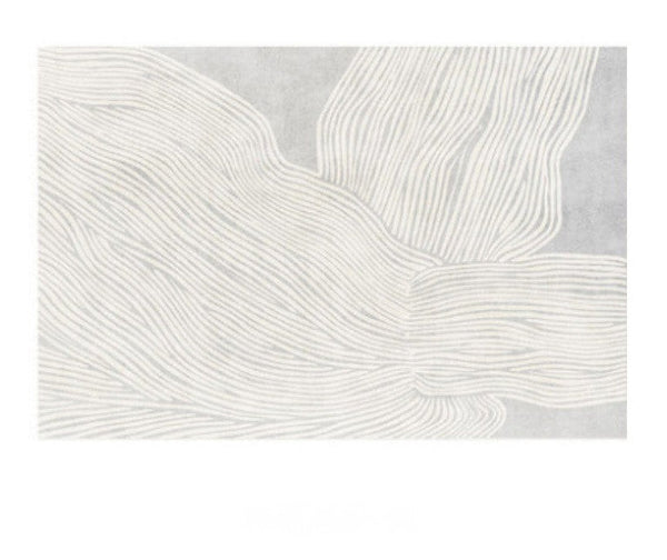 Modern Living Room Rugs, Grey Thick Soft Modern Rugs for Living Room, Dining Room Modern Rugs, Contemporary Rugs for Bedroom-LargePaintingArt.com