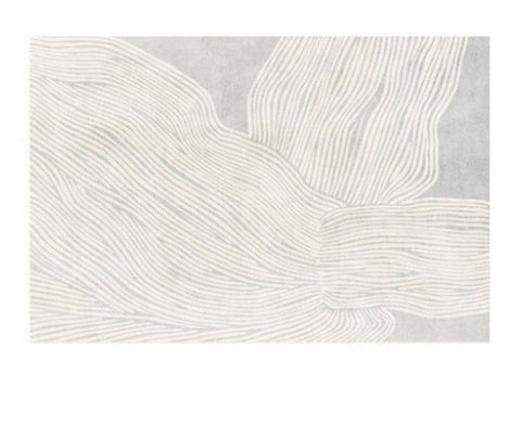 Grey Thick Soft Modern Rugs for Living Room, Dining Room Modern Rugs, Modern Living Room Rugs, Contemporary Rugs for Bedroom-LargePaintingArt.com