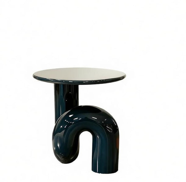 Contemporary Round Side Table, Low Profile Sofa Table, Unique Small End Table, Minimalist Modern Occasional Table, Portable Casual Side Table, Creative Coffee Table, Lightweight Indoor Outdoor Table, Contemporary Side Table-LargePaintingArt.com