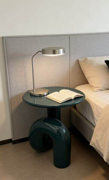 Contemporary Round Side Table, Low Profile Sofa Table, Unique Small End Table, Minimalist Modern Occasional Table, Portable Casual Side Table, Creative Coffee Table, Lightweight Indoor Outdoor Table, Contemporary Side Table-LargePaintingArt.com
