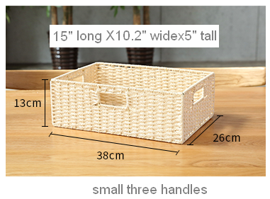 Large Woven Straw Storage Basket, Storage Basket for Bedroom, Rectangle Storage Basket, Picnic Storage Basket, Storage Basket for Toys-LargePaintingArt.com
