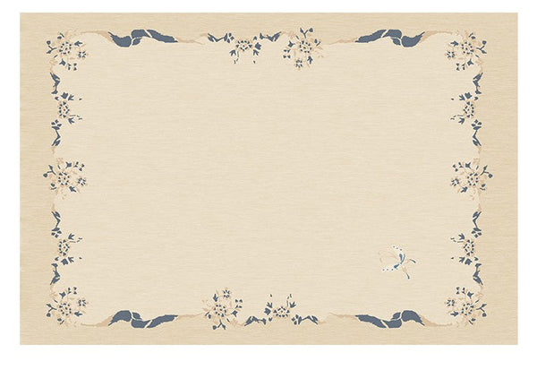 Cream Color Flower Pattern Rugs under Coffee Table, Large Modern Rugs for Bedroom, Modern Rugs for Living Room, Contemporary Modern Rugs for Dining Room-LargePaintingArt.com