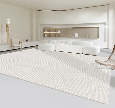 Thick Modern Rugs for Living Room, Soft Floor Carpets under Dining Room Table, Modern Rugs for Dining Room, Abstract Geometric Modern Rugs-LargePaintingArt.com