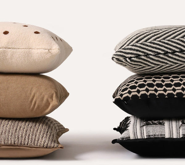 Modern Sofa Pillows, Geometric Modern Sofa Pillows, Decorative Pillows for Couch, Contemporary Throw Pillows, Modern Pillows for Dining Room-LargePaintingArt.com