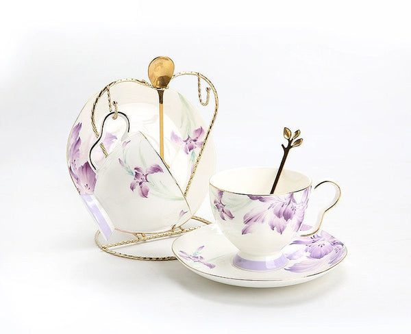 Luxury Tea Cup with Saucer, Elegant Coffee Cup, Porcelain Coffee Cup, Ceramic Tea Cup Set, Porcelain Tea cups, British Tea Cup Set, Afternoon Tea Cup with Saucer Set-LargePaintingArt.com