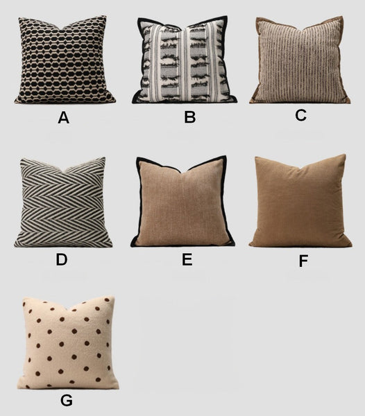 Decorative Pillows for Couch, Geometric Modern Sofa Pillows, Contemporary Throw Pillows, Modern Pillows for Dining Room, Modern Sofa Pillows-LargePaintingArt.com