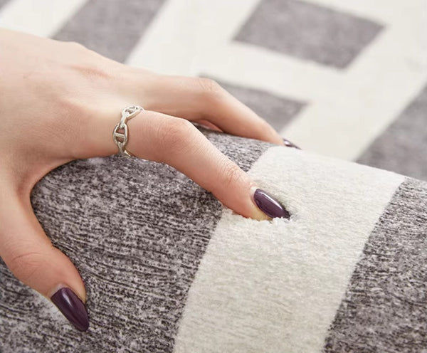 Large Geometric Rugs, Contemporary Area Rugs for Dining Room, Modern Rugs for Living Room, Gray Modern Rugs for Bedroom-LargePaintingArt.com