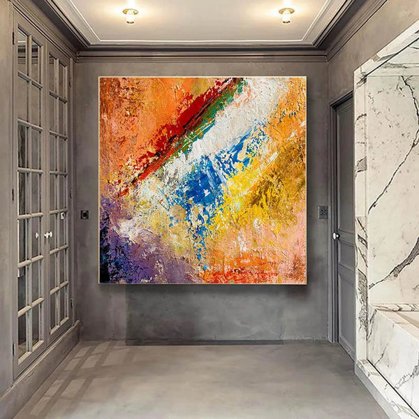 Hand Painted Acrylic Painting, Wall Art Painting for Living Room, Modern Contemporary Artwork, Acrylic Paintings for Dining Room-LargePaintingArt.com