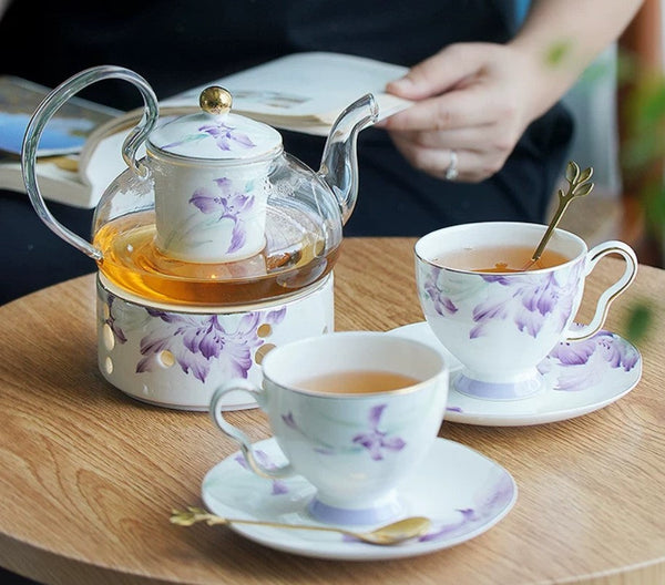 Luxury Tea Cup with Saucer, Elegant Coffee Cup, Porcelain Coffee Cup, Ceramic Tea Cup Set, Porcelain Tea cups, British Tea Cup Set, Afternoon Tea Cup with Saucer Set-LargePaintingArt.com