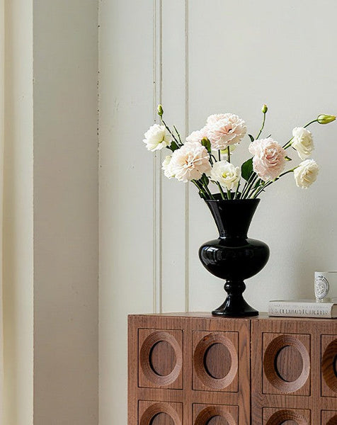 Handmade Modern Vases for Living Room, Modern Glass Vase for Flowers, Mid Century Glass Vases, Unique Decorative Glass Vase, Centerpiece Contemporary Vases on Table-LargePaintingArt.com