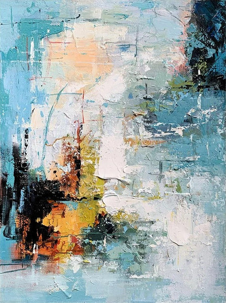Extra Large Acrylic Painting, Modern Contemporary Abstract Artwork, Simple Modern Art, Living Room Wall Art Painting, Palette Knife Paintings-LargePaintingArt.com