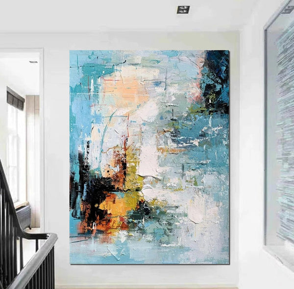 Extra Large Acrylic Painting, Modern Contemporary Abstract Artwork, Simple Modern Art, Living Room Wall Art Painting, Palette Knife Paintings-LargePaintingArt.com