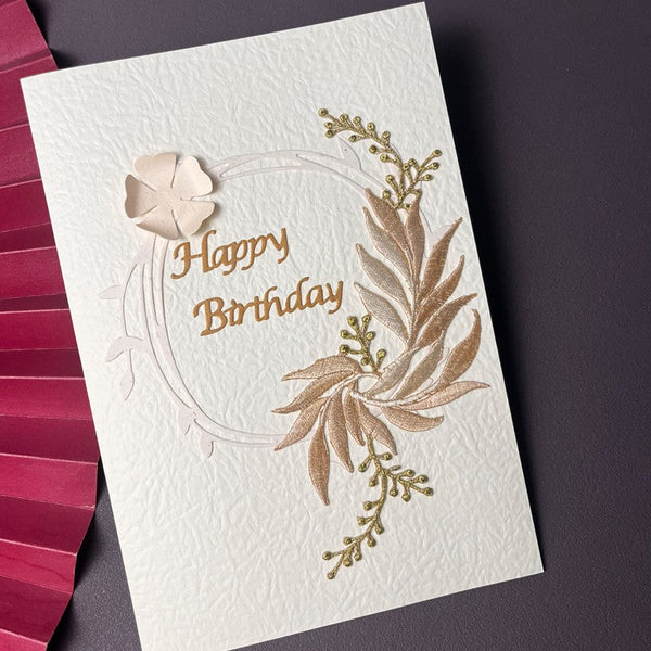 Beautiful Greeting Cards to Friends, Embroidery Greeting Cards, Creative Birthday Greeting Card, Original Handmade Embroidery Greeting Cards-LargePaintingArt.com