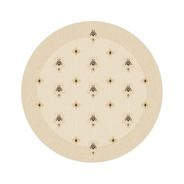 Bedroom Modern Round Rugs, Modern Rug Ideas for Living Room, Dining Room Contemporary Round Rugs, Circular Modern Rugs under Chairs-LargePaintingArt.com