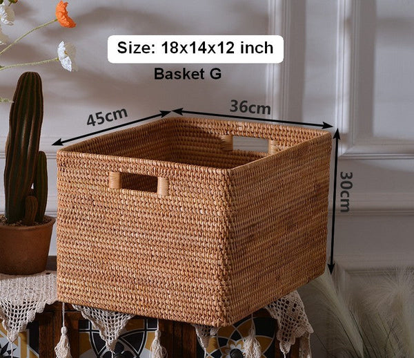 Storage Baskets for Toys, Rectangular Storage Basket for Shelves, Storage Basket with Lid, Storage Baskets for Bathroom, Storage Baskets for Clothes-LargePaintingArt.com