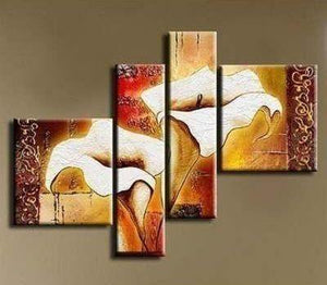 Calla Lily Flower Painting, Acrylic Flower Painting, Acrylic Paintings for Bedroom, Hand Painted Canvas Painting-LargePaintingArt.com