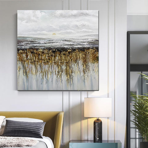 Heavy Texture Painting, Extra Large Paintings for Dining Room, Hand Painted Wall Art Painting, Modern Canvas Paintings for Living Room-LargePaintingArt.com