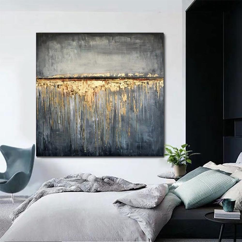 Extra Large Abstract Paintings on Canvas, Bedroom Wall Art Ideas, Simple Painting Ideas for Bedroom, Hand Painted Abstract Painting-LargePaintingArt.com
