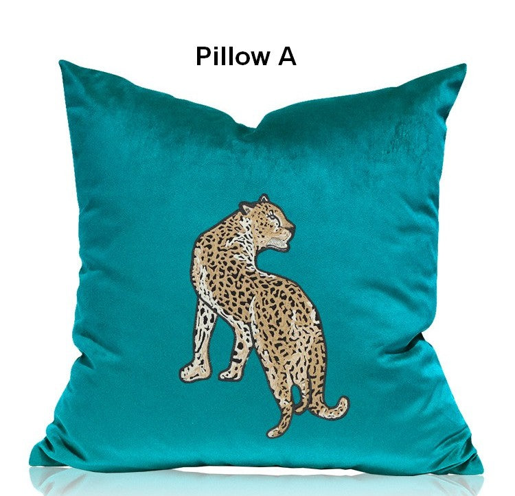 Decorative Pillows for Living Roomï¼?Contemporary Throw Pillows, Cheetah Decorative Cushion, Modern Sofa Pillows-LargePaintingArt.com