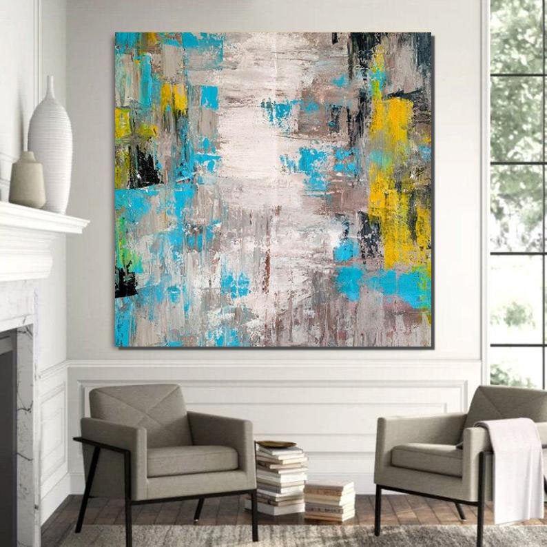 Modern Wall Art Ideas, Abstract Wall Painting, Huge Abstract Artwork, Extra Large Paintings for Livingroom, Simple Modern Art, Modern Canvas Painting-LargePaintingArt.com