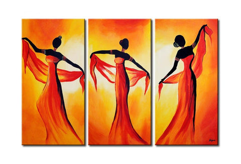 African Woman Painting, Large Painting on Canvas, African Acrylic Paintings, Living Room Wall Art Paintings, Buy Art Online-LargePaintingArt.com