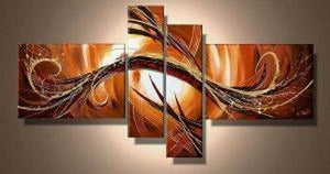 Large Canvas Art Painting, Abstract Acrylic Art on Canvas, 4 Piece Wall Art Paintings, Bedroom Wall Art Ideas, Buy Painting Online-LargePaintingArt.com
