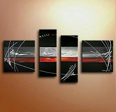 Black Abstract Canvas Art, Extra Large Painting on Canvas, Living Room Wall Art Paintings, Simple Modern Art for Sale-LargePaintingArt.com