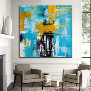 Living Room Wall Art Ideas, Simple Abstract Painting, Love Birds Paint –  Paintingforhome