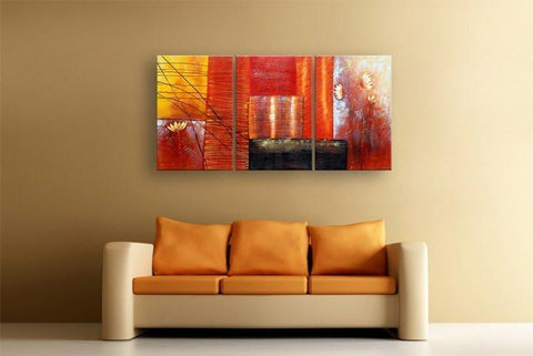 Red Abstract Painting, Abstract Art, Canvas Painting, Abstract Art for Sale-LargePaintingArt.com