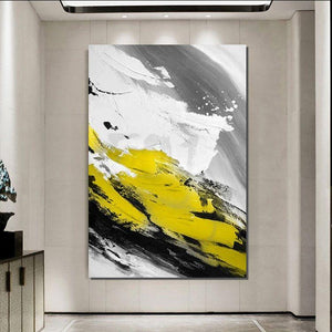 Contemporary Canvas Artwork, Large Modern Acrylic Painting, Wall Art for Dining Room, Hand Painted Wall Art Painting-LargePaintingArt.com
