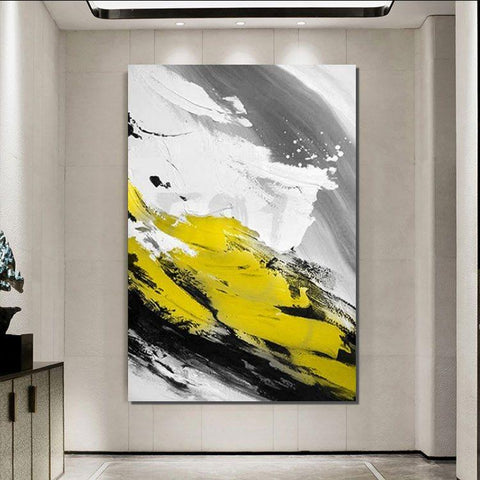 Contemporary Canvas Artwork, Large Modern Acrylic Painting, Wall Art for Dining Room, Hand Painted Wall Art Painting-LargePaintingArt.com