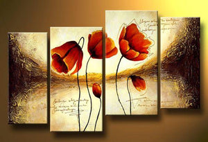 Flower Abstract Painting, Large Acrylic Painting, Flower Abstract Painting, Bedroom Wall Art Paintings, Buy Art Online-LargePaintingArt.com